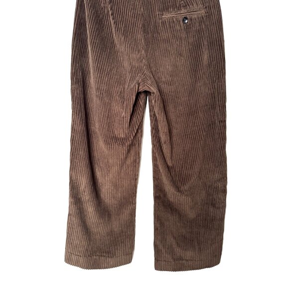 Zara XS Brown Corduroy Wide-Leg Pants - Picture 10 of 11